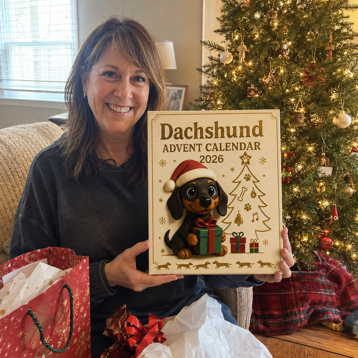 🎄LAST DAY 49% OFF🐾 2026 Dachshund Advent Calendar 🐶✨