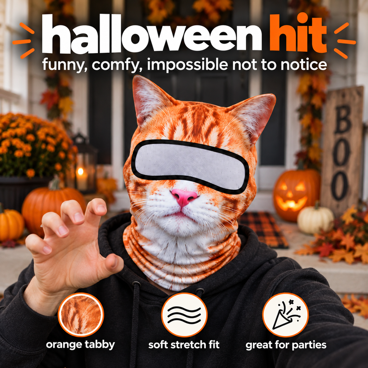 Funny Animal Face Balaclava – Cat & Dog Full Face Mask