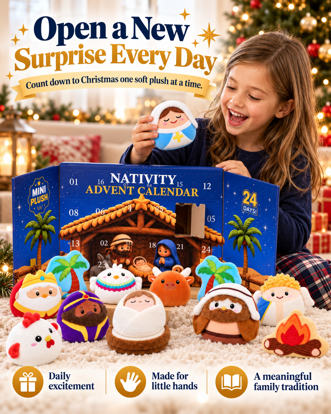Nativity Advent Calendar daily Christmas surprises