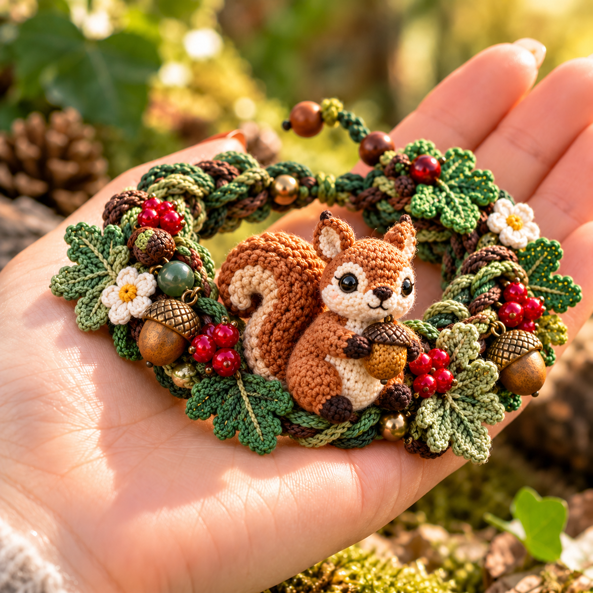 🌿🧶 Woodland Wrist Friends™ – Handmade Crochet Animal Bracelet Collection
