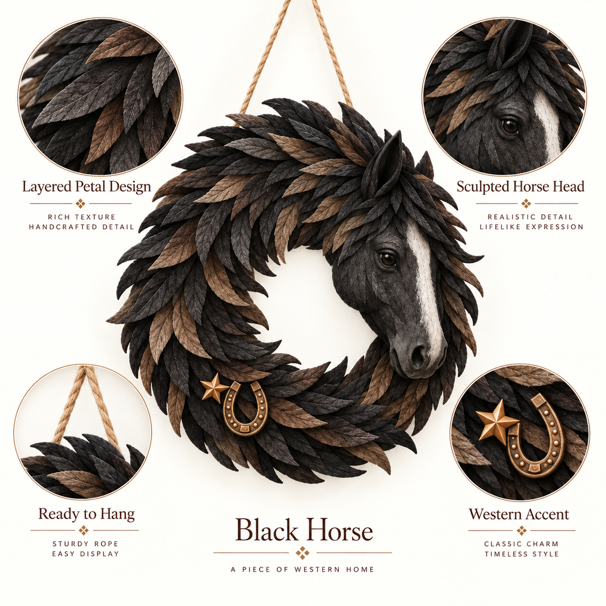 Black Horse Wreath