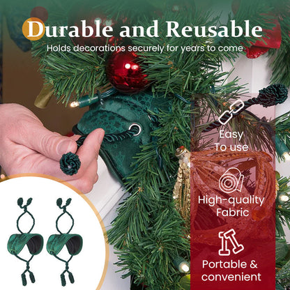 Reusable Banister Garland Ties – No-Scratch Christmas Decor Straps