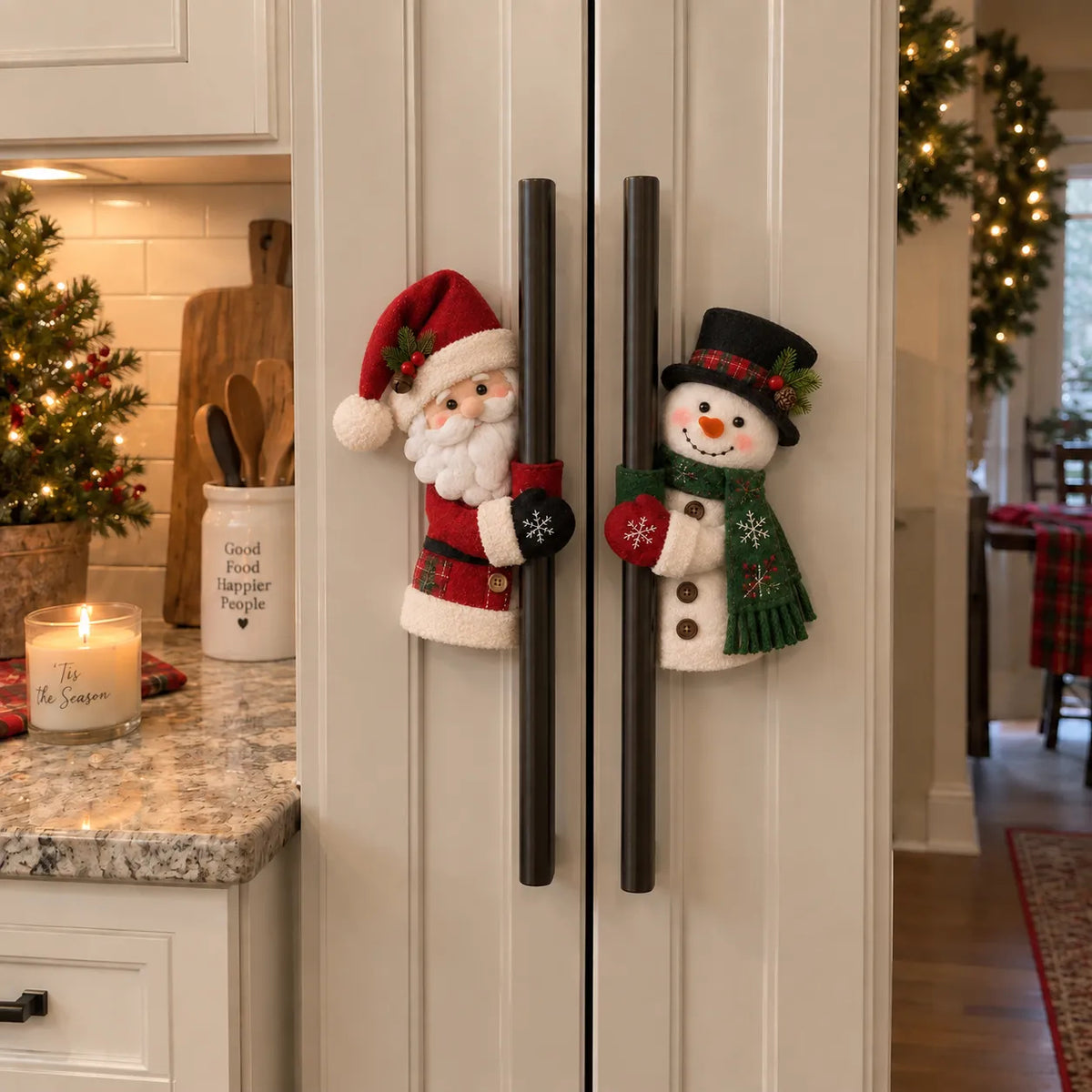☃️🎅Christmas Santa & Snowman Handle Huggers – Set of 2