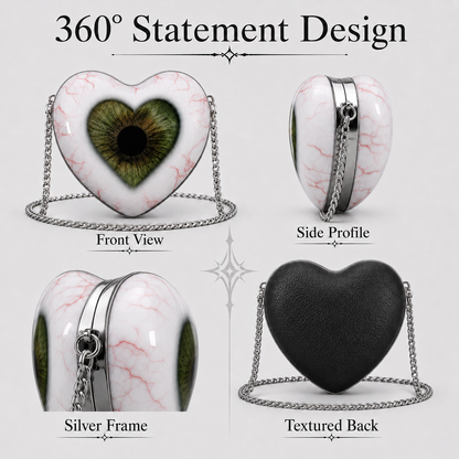 Gothic Heart Eye Statement Crossbody Bag