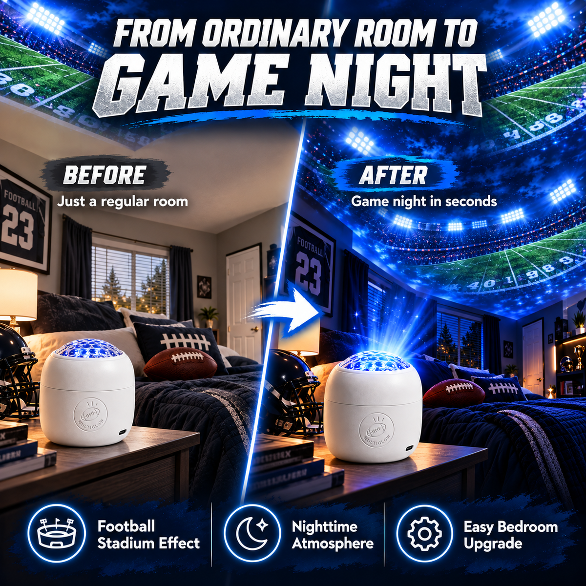 Football Stadium Room Projector – Turn Any Room Into Game Night