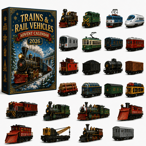 🔥Last Day 49% OFF - 🚂Trains & Rail Vehicles Advent Calendar 2026 – 24 Railway Surprises