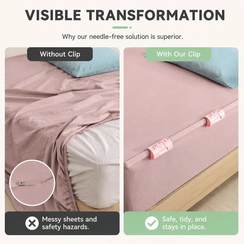 🎉Multi-Functional Needle-Free Bedsheet Clips