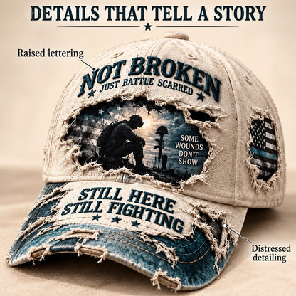 Veteran Mental Health Awareness PTSD Printed Baseball Cap