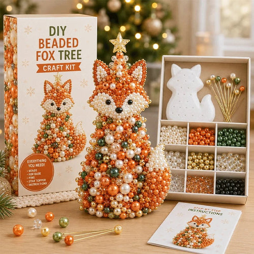 🔥HOT SALE 49% OFF🎁 🐾 Animal-Themed Beaded Christmas Tree DIY Kit🦊