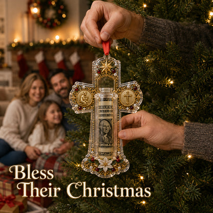 Christian Cash Gift Christmas Ornament – Faith-Inspired Money Holder Keepsake