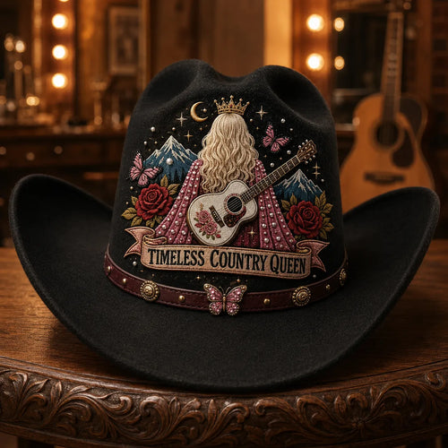 ⏳ Last Day 49% OFF – 🤠 Queen of Country 1946–2026 Tribute Cowboy Hat Collection | Premium Embroidered Western Hats With Guitar, Floral, Rhinestone & Country Music Legacy Designs 🎸✨