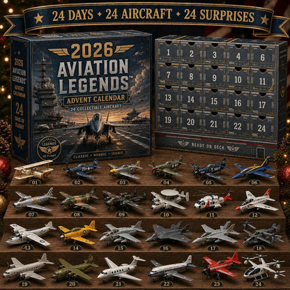 ✈️🎁2026 Aviation Legends 24-Day Aircraft Advent Calendar – 24 Collectible Airplane Surprises for Aviation Fans