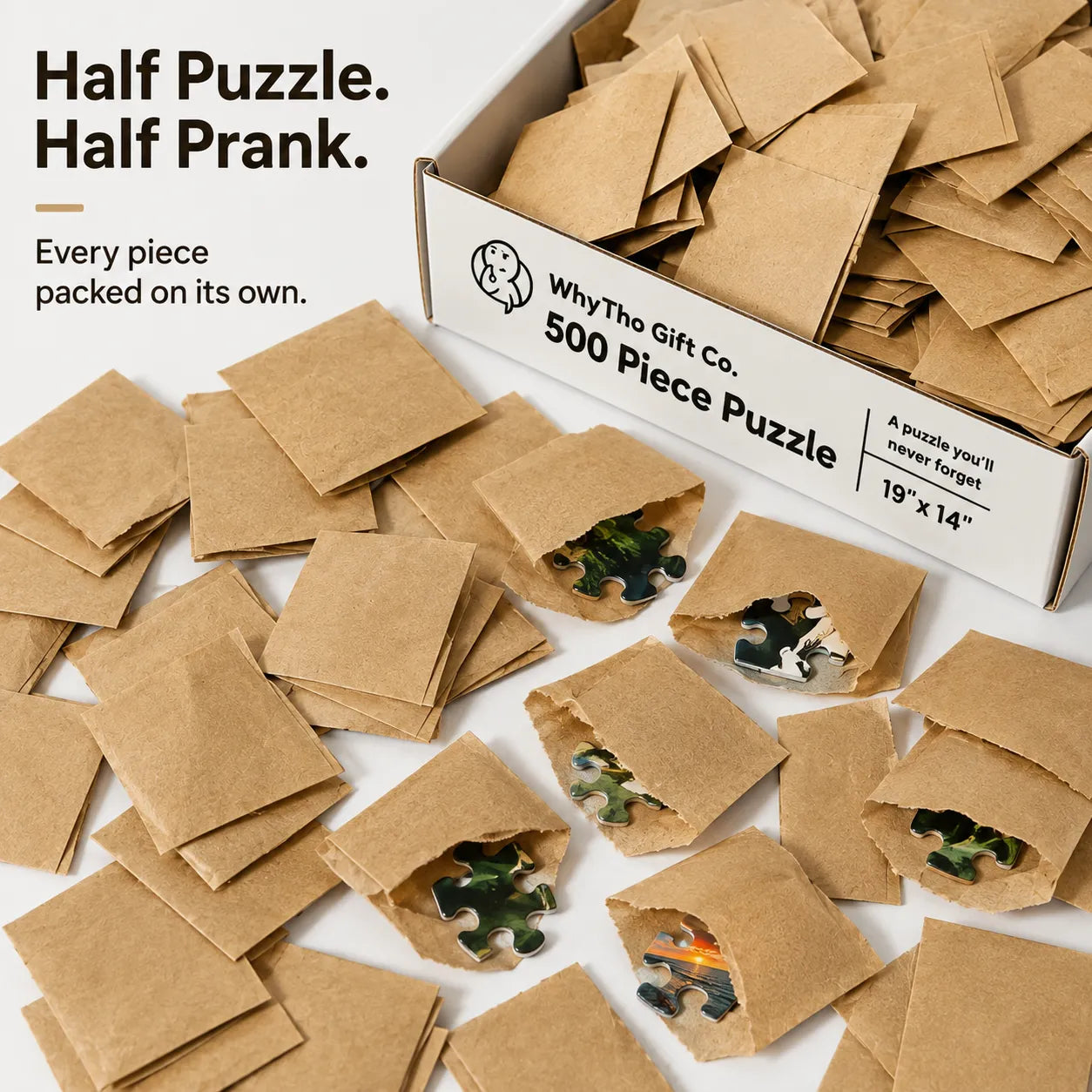 🧩 500-Piece Individually Wrapped Puzzle — The Ultimate Prank Gift 😂