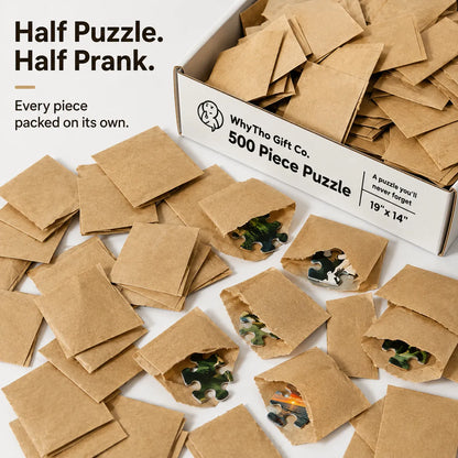 🧩 500-Piece Individually Wrapped Puzzle — The Ultimate Prank Gift 😂