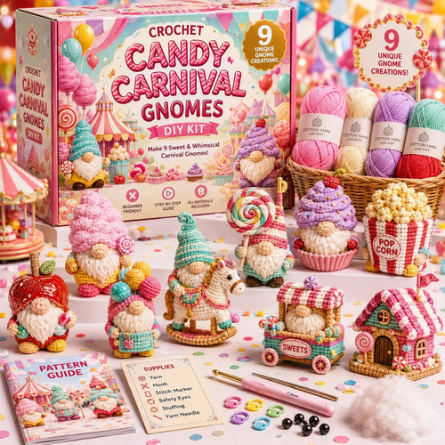 🧶💕 Cozy Gnome Crochet Starter Kit – All-in-One DIY Set with Video Guidance