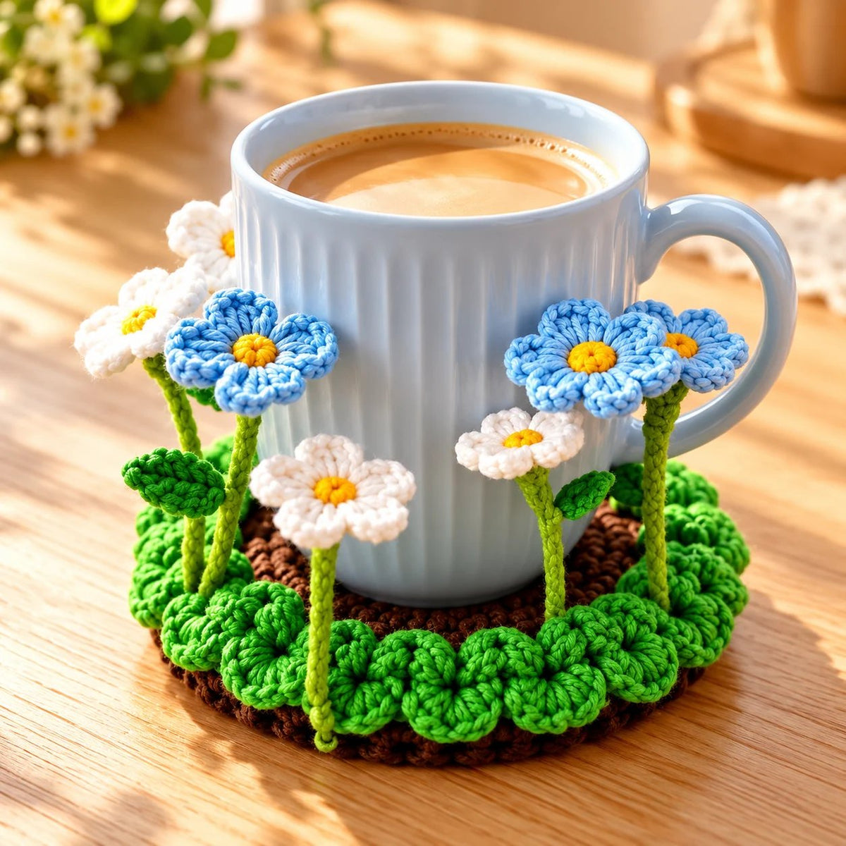 Handmade Crochet Floral Coaster | Everlasting Table Art 🌸
