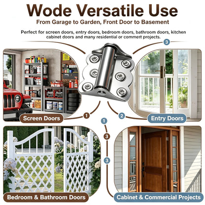 ⚙️Adjustable Self-Closing Spring Door Hinges