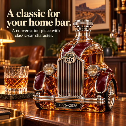 Route 66 100th Anniversary Whiskey Decanter – Vintage Car Edition