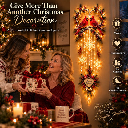 🐦 Always Together Cardinals™ – Lighted Christmas Wall Decor