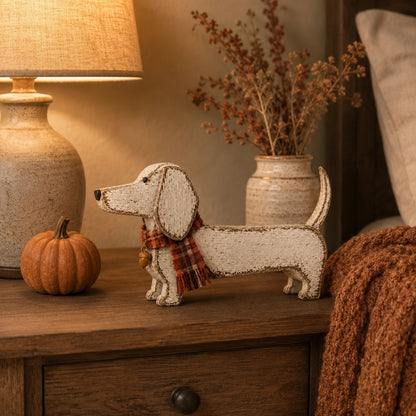 Autumn Dachshund Wooden Decor