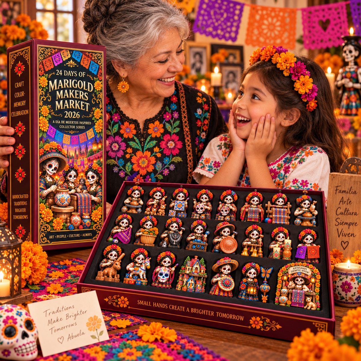 24 Days of Handcrafted Tradition — Día de Muertos Marigold Makers Market Advent Calendar 2026