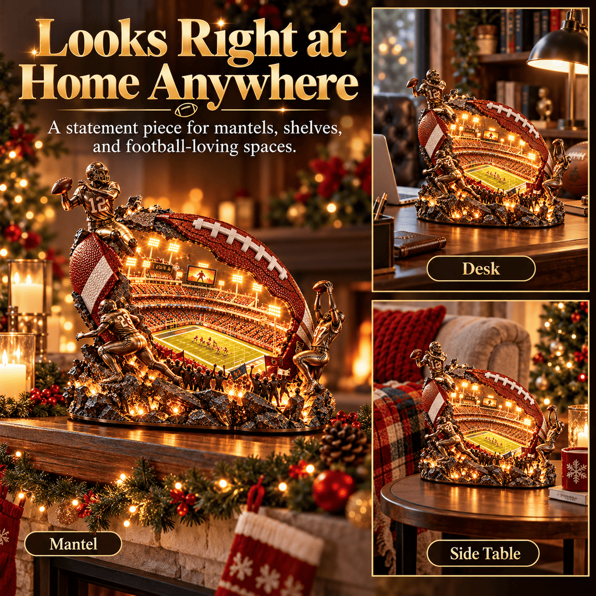 🏈 A Stadium Inside a Football™ – Lighted Game Day Collectible 🏟️