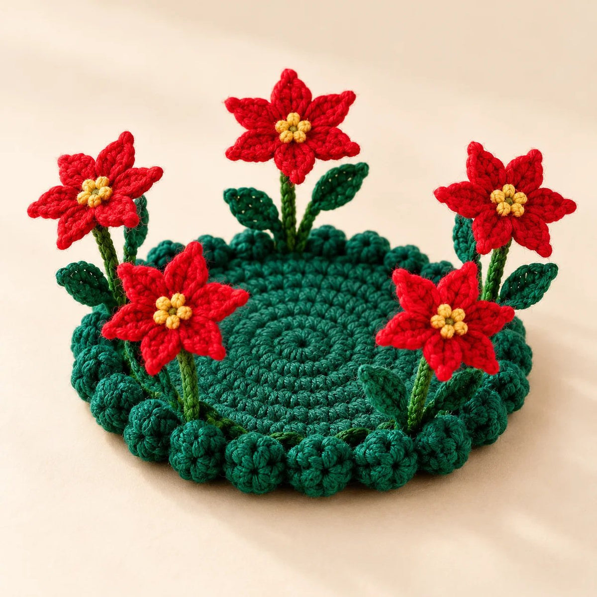 Handmade Crochet Floral Coaster | Everlasting Table Art 🌸