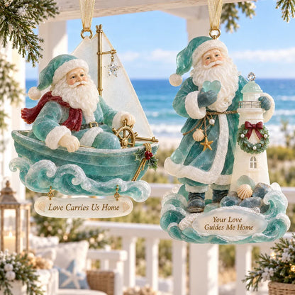 🎄Coastal Santa Christmas Ornament