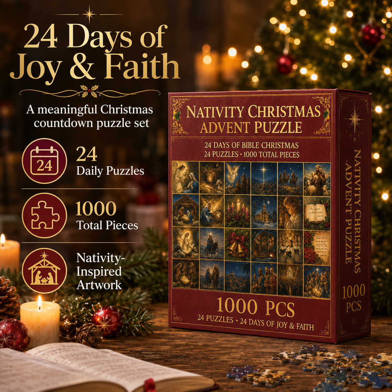 Nativity Christmas Advent Puzzle
