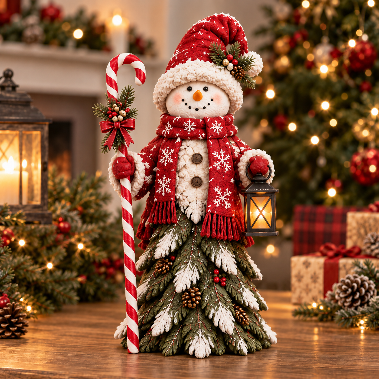 🎄 Christmas Enchanted Trio – Santa, Snowman & Holiday Witch Figurine Set