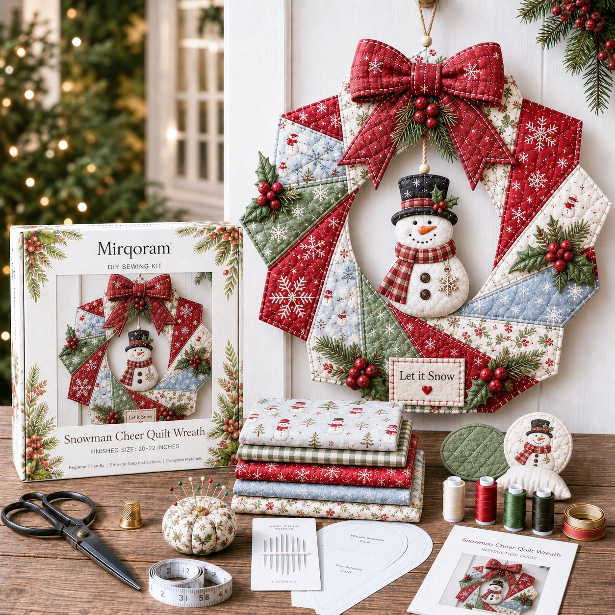 🎄 Christmas Fabric Wreath DIY Kit
