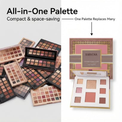 💄✨ 4-Palette Beauty Wardrobe – 32 Matte & Shimmer Shades for Everyday to Party Looks