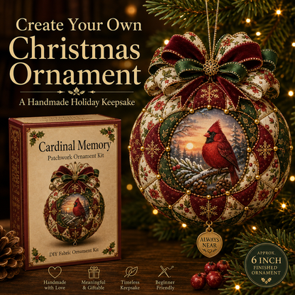 🎄 Cardinal Memory Patchwork Keepsake Collection