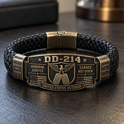100% Handmade DD-214 Veteran Honor Bracelet(𝐂𝐡𝐚𝐝 𝐒𝐦𝐢𝐭𝐡 𝐇𝐚𝐧𝐝𝐦𝐚𝐝𝐞®)