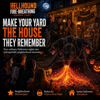 🔥HOT SALE🔥🎃 Fire-Breathing Orochi Solar Garden Light – Epic Multi-Headed Dragon Halloween Decor