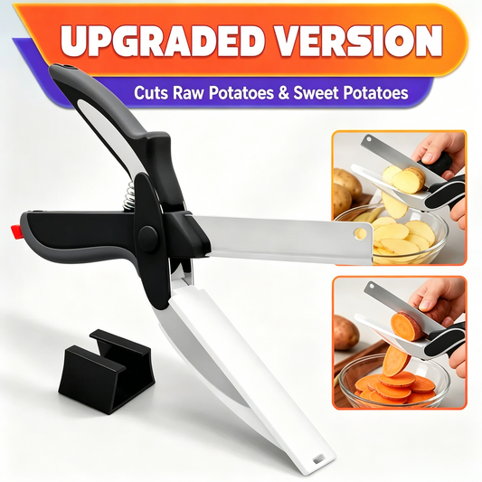 🧑‍🍳 2 in 1 Kitchen Scissors for Food - Stainless Steel Cutting Board Scissors with Safety Lock