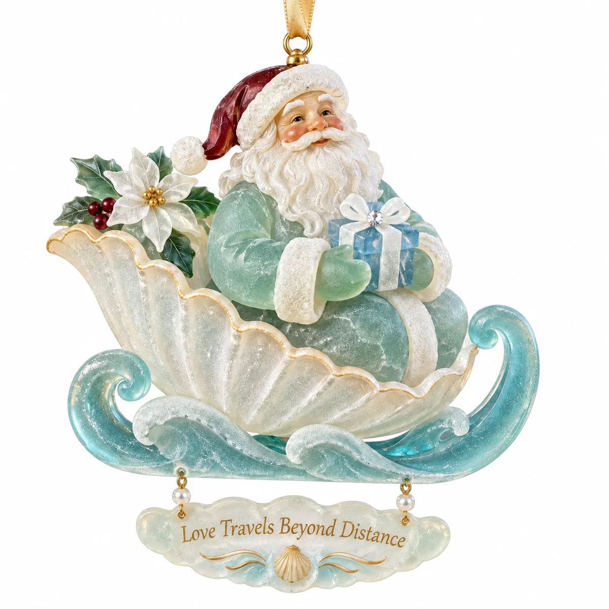 🎄Coastal Santa Christmas Ornament