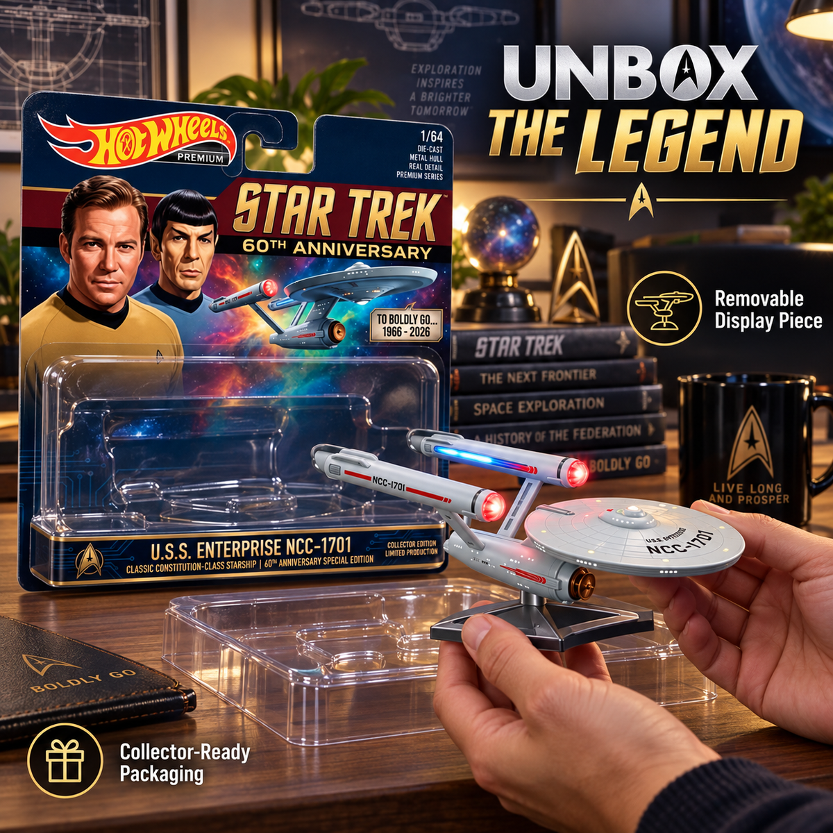 🖖 STAR TREK 60TH ANNIVERSARY U.S.S. ENTERPRISE NCC-1701 COLLECTIBLE
