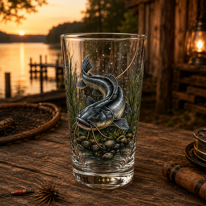 ✨🎣 The Last Cast Fishing Pint Glass Collection – 7 Unique Angler Designs & Gift Box