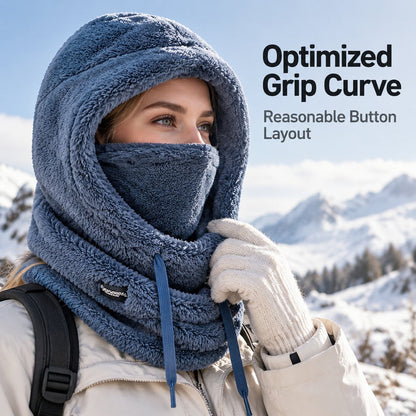 Damen-Fleece-Winterradmaske und -mütze mit Kapuze für kaltes Wetter (Modelljahr 2026)