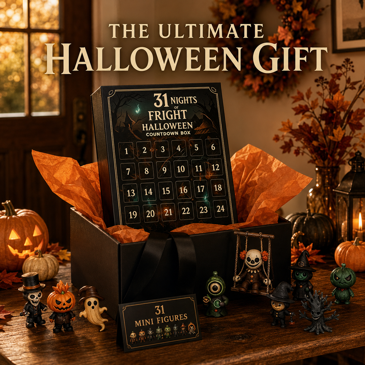 Halloween countdown calendar gift presentation