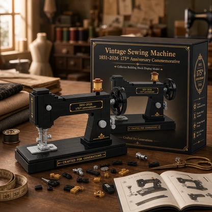 Vintage Sewing Machine Brick Building Set