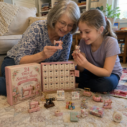 🧵24 Days Of Sewing Magic Advent Calendar | 24 Sewing-Inspired Miniatures for Craft Lovers, Quilters & Handmade Enthusiasts 🎁