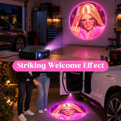 Pink Aesthetic Car Door Welcome Projector Light