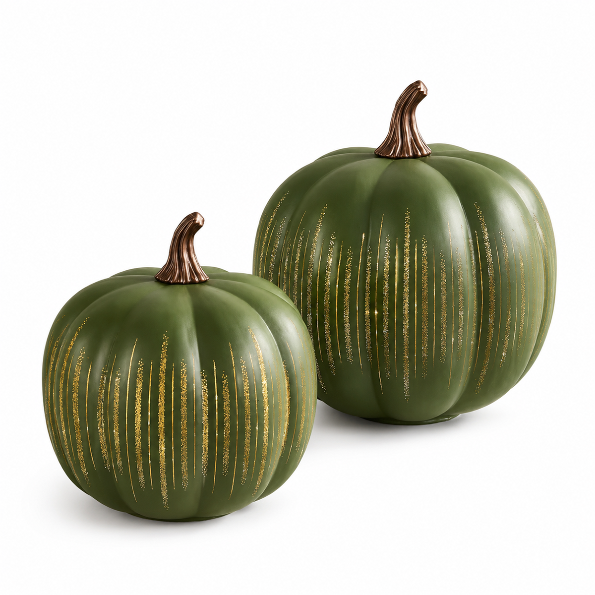 Lighted Starry Night Glass Pumpkin Set