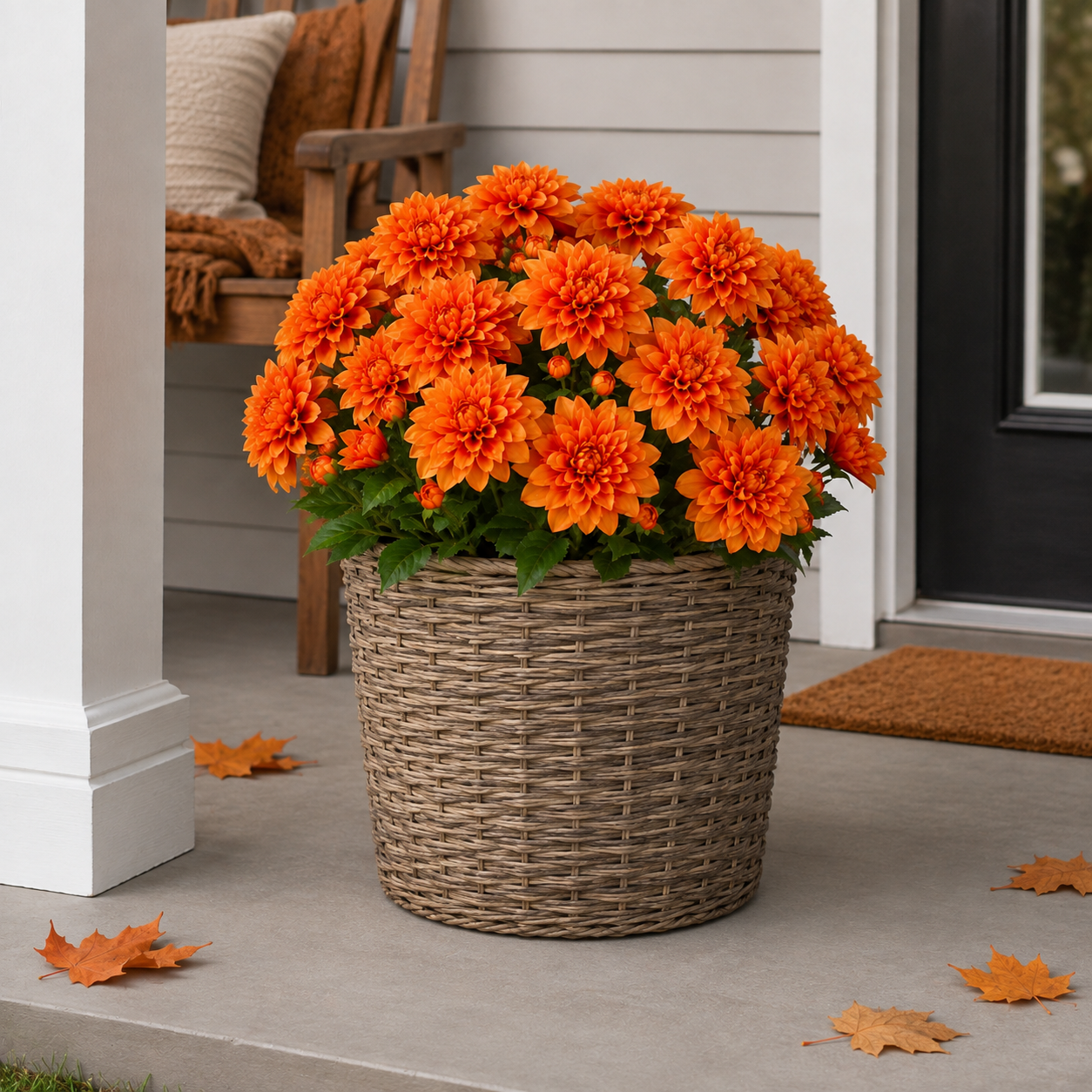 🍂❤️Vibrant Faux Dahlia Pot Filler