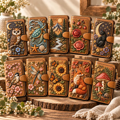 ✨ Vintage Embossed Art Wallet – Choose Your Favorite Design