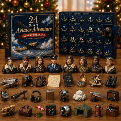CHRISTMAS KICKOFF 49% OFF – 2026 Days of Aviator Adventure Blind Box – 24‑Day Festive Countdown, Aviator‑Themed Collectible Figures Blind Box – Gift For Aviation Lovers