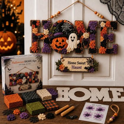 🔥49% Off Last Day DIY Fabric Poke Art HOME Sign Kit – No-Sew Seasonal Door & Wall Hanging Craft