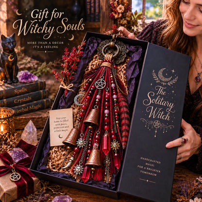 🔮Witchy Door Charm | Bells, Crystals & Celestial Hanging Decor